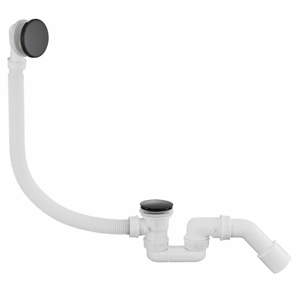 фото Автоматический слив-перелив для ванны Grocenberg (Цвет: Черный Матовый)