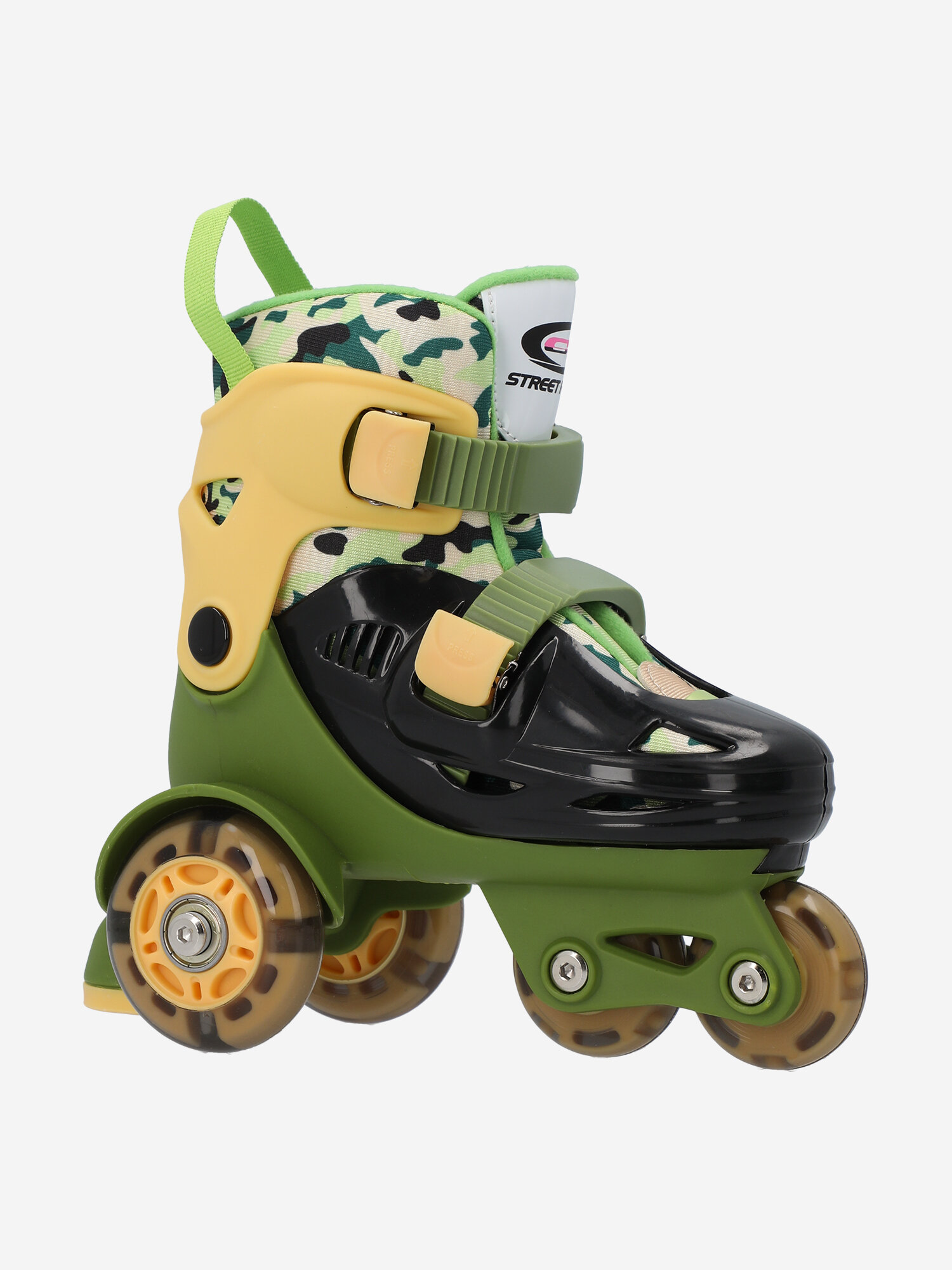 Набор детский: роликовые коньки, шлем, комплект защиты Street Runner Зеленый; RUS: 28-31, Ориг: 27-30