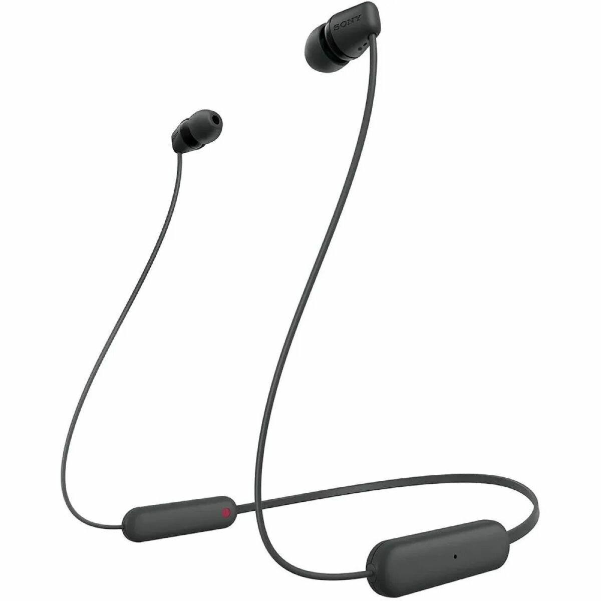 Наушники беспроводные Sony WI-C100 с микрофоном (беспроводные наушники с микрофоном), черный