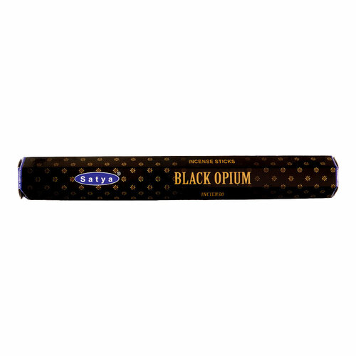 Благовония Black Opium (Черный опиум) Ароматические индийские палочки для дома, йоги и медитации, Satya Hexa Premium (Сатья Гекса Премиум), 30г