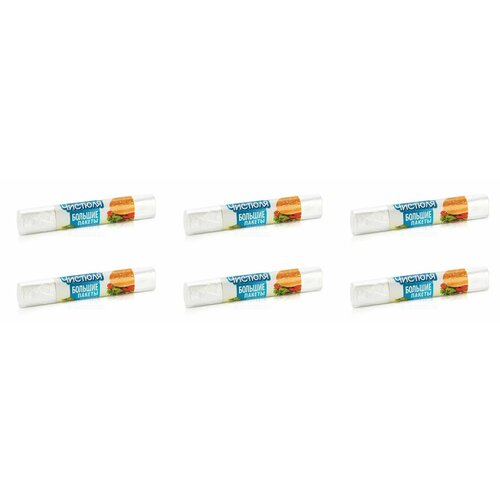 Чистюля Пакеты для завтраков, большие, 26 х 40 см, 100 шт, 6 уп