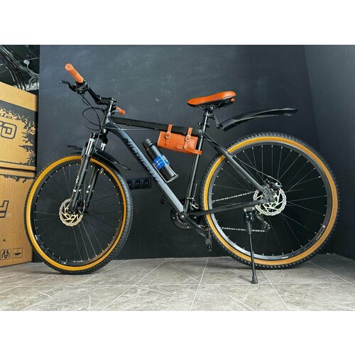 Велосипед горный RICHIESTO 29 Алюминиевая рама 21 Взрослый Спортивный Унисекс черныйкоричневый 2450000₽