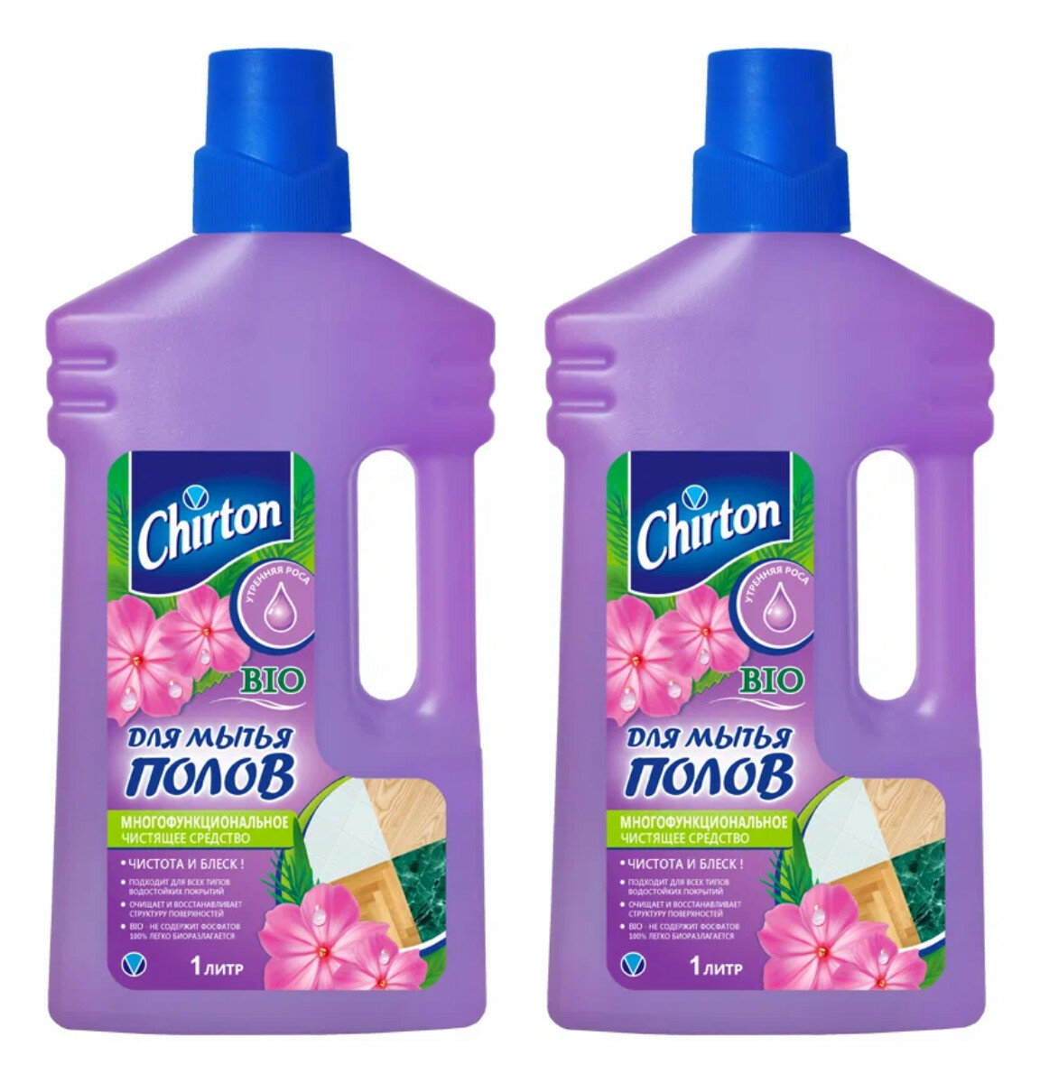 Средство для мытья полов Chirton Утренняя Роса, 1000 мл, 2 шт.