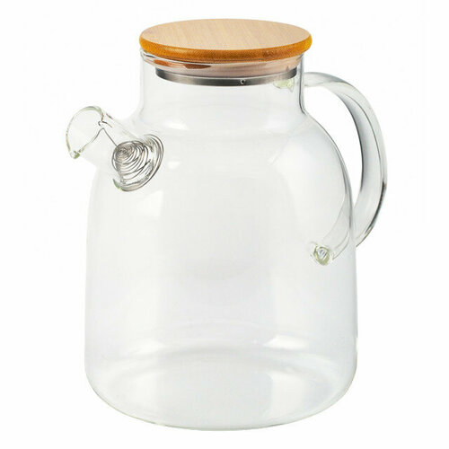 Чайник заварочный attribute pure 18л стекло бамбук нерж сталь 4157₽