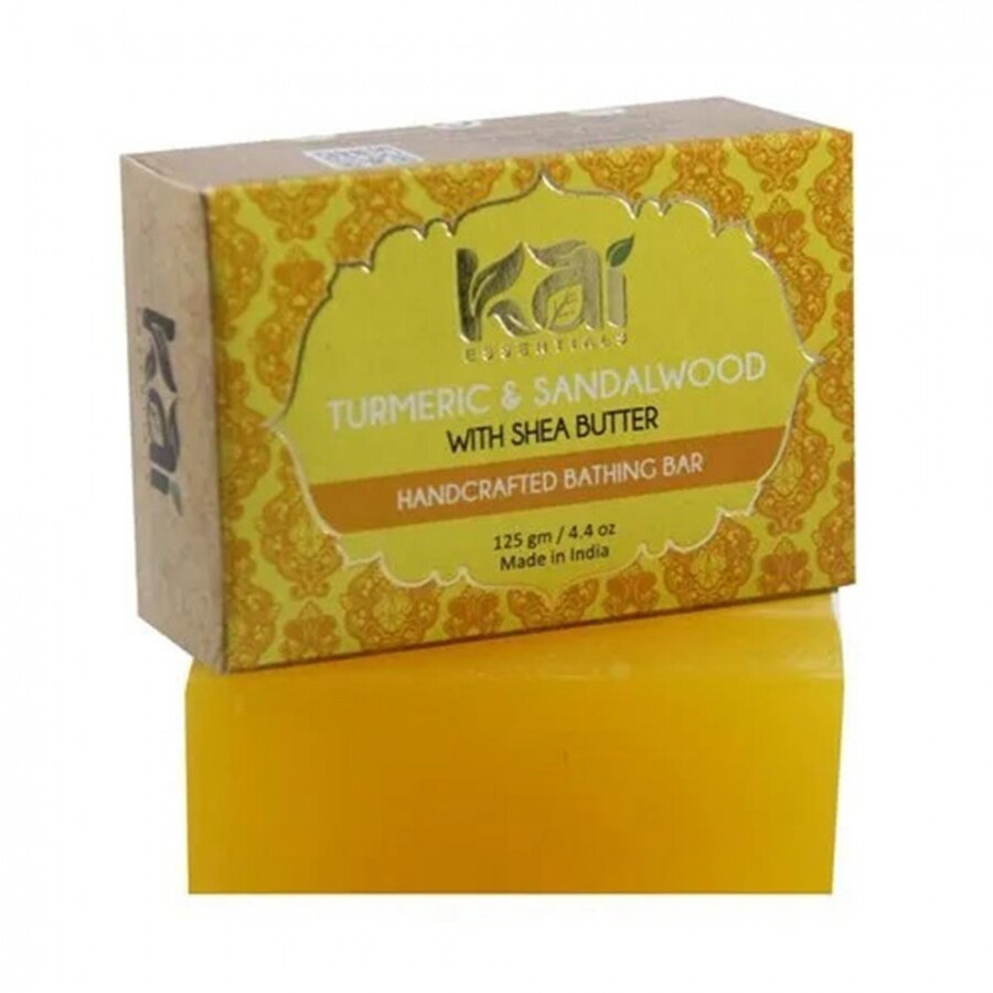 KAI ESSENTIALS Мыло Turmeric & Sandalwood Куркума и сандал Премиум с маслом ши 125 г