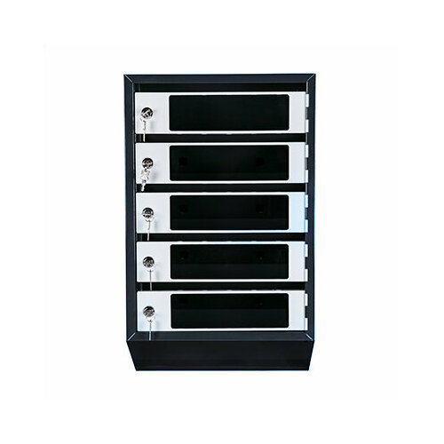 Почтовый ящик Стандарт 5-ти секционный, прозрачная дверца, ЯПР-5 ПД Серый антрацит