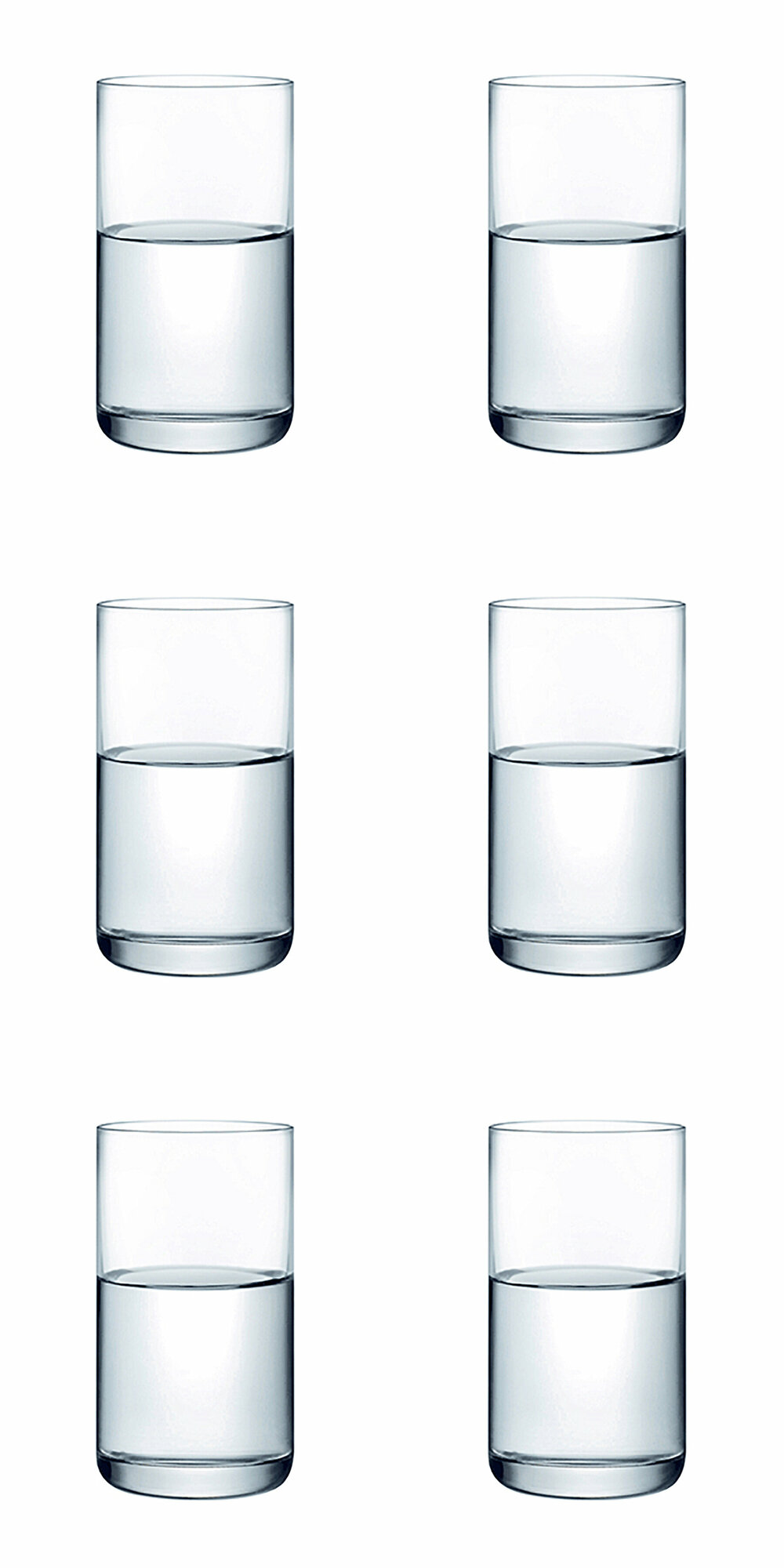 фото Набор из 6 стопок "Finesse" 3,9х3,9х7 см, 60 мл, стекло хрустальное, Nude, 64008