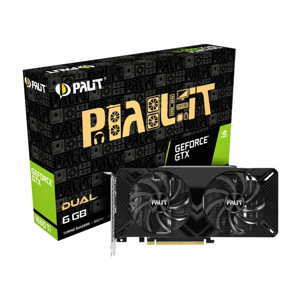 Видеокарта Palit GeForce GTX 1660 Ti Dual 6GB (NE6166T018J9-1160A), Retail