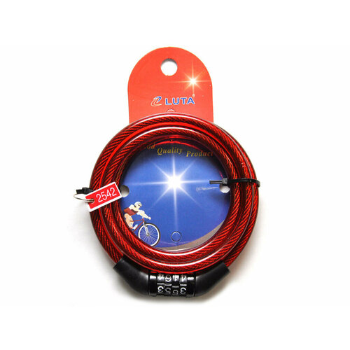 Велозамок с кодовым ключом BZ25-55 Красный 590₽