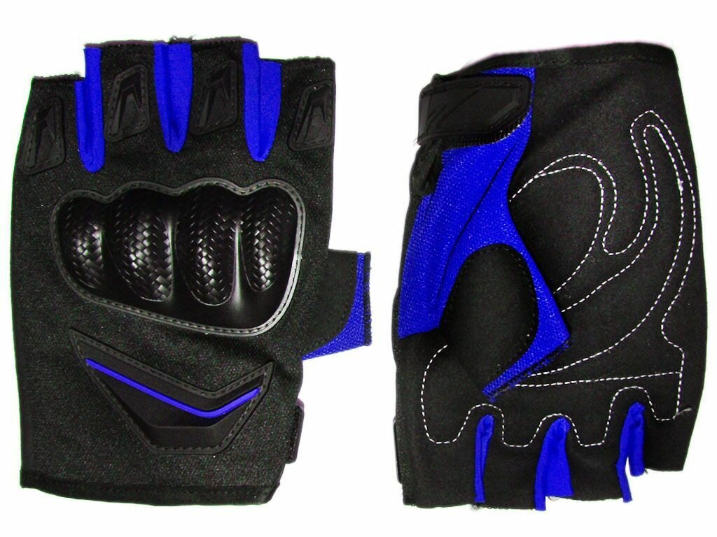 Велосипедные перчатки с пластмассовым усилением BP-ZYH-B05-С цвет черно-синий