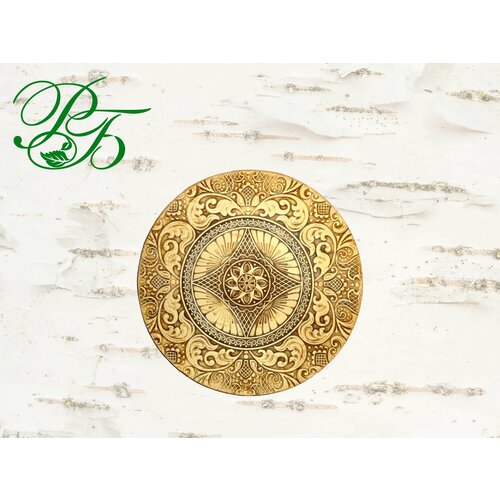 Подставка под горячее из бересты, тиснение 