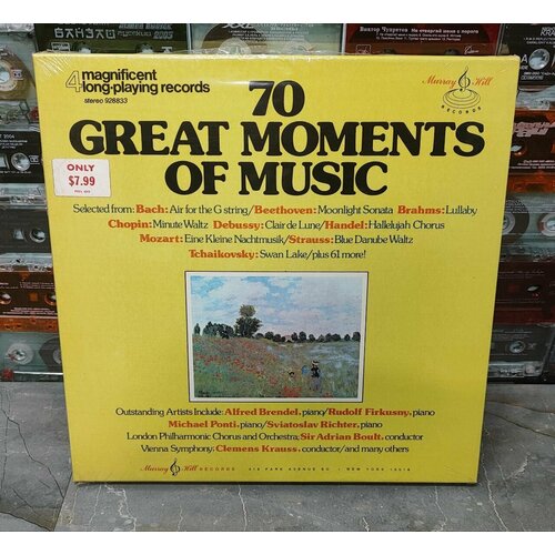 70 Great Moments Of Music, 4LP, Box set, 70e, USA, SS, Запечатан. Раритет. винил , виниловая пластинка виниловая пластинка symphony orchestra strauss famous waltzes from vienna lp