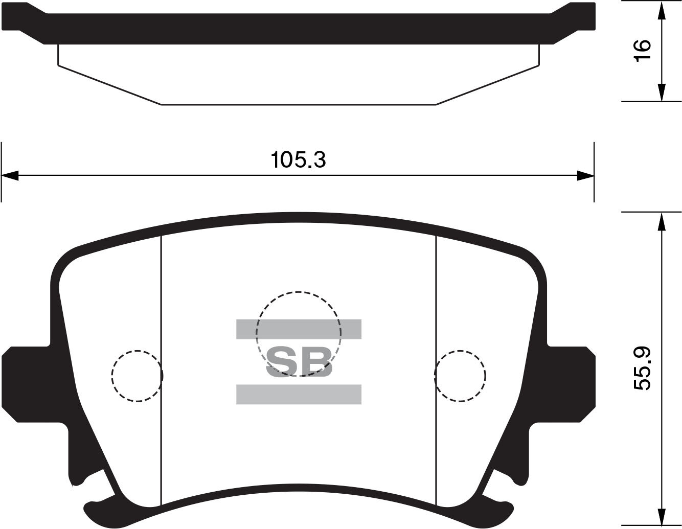 Колодки тормозные задние SANGSIN BRAKE SP2099