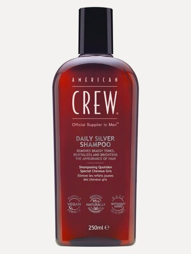 Изображение товара American Crew шампунь Daily Silver Shampoo для седых волос, 250 мл