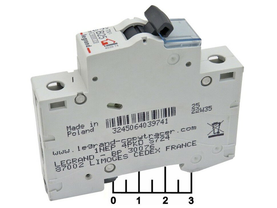 Автоматический выключатель B 25A 1-полюсный Legrand TX3 (403974)