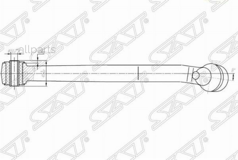 SAT ST-48069-97401 Рычаг подвески Daihatsu Sirion 98-04 / Storia 98-04 (Снизу/ Спереди/ Слева)