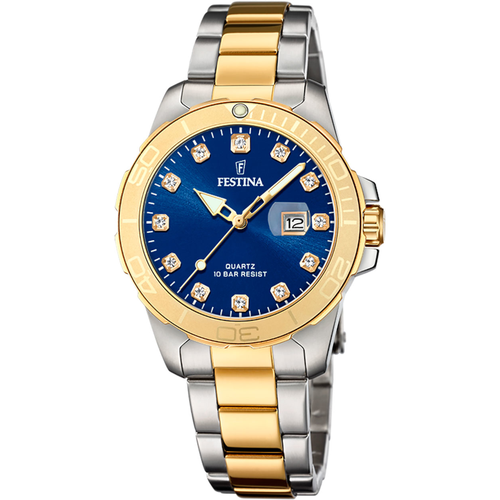 фото Наручные часы festina boyfriend, серебристо-золотистый
