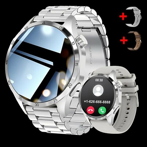 фото Смарт часы limited edition 2024, series 4 pro max, 2 ремешка, 46mm, черный, nfc, с функцией вызова по bluetooth sacosding