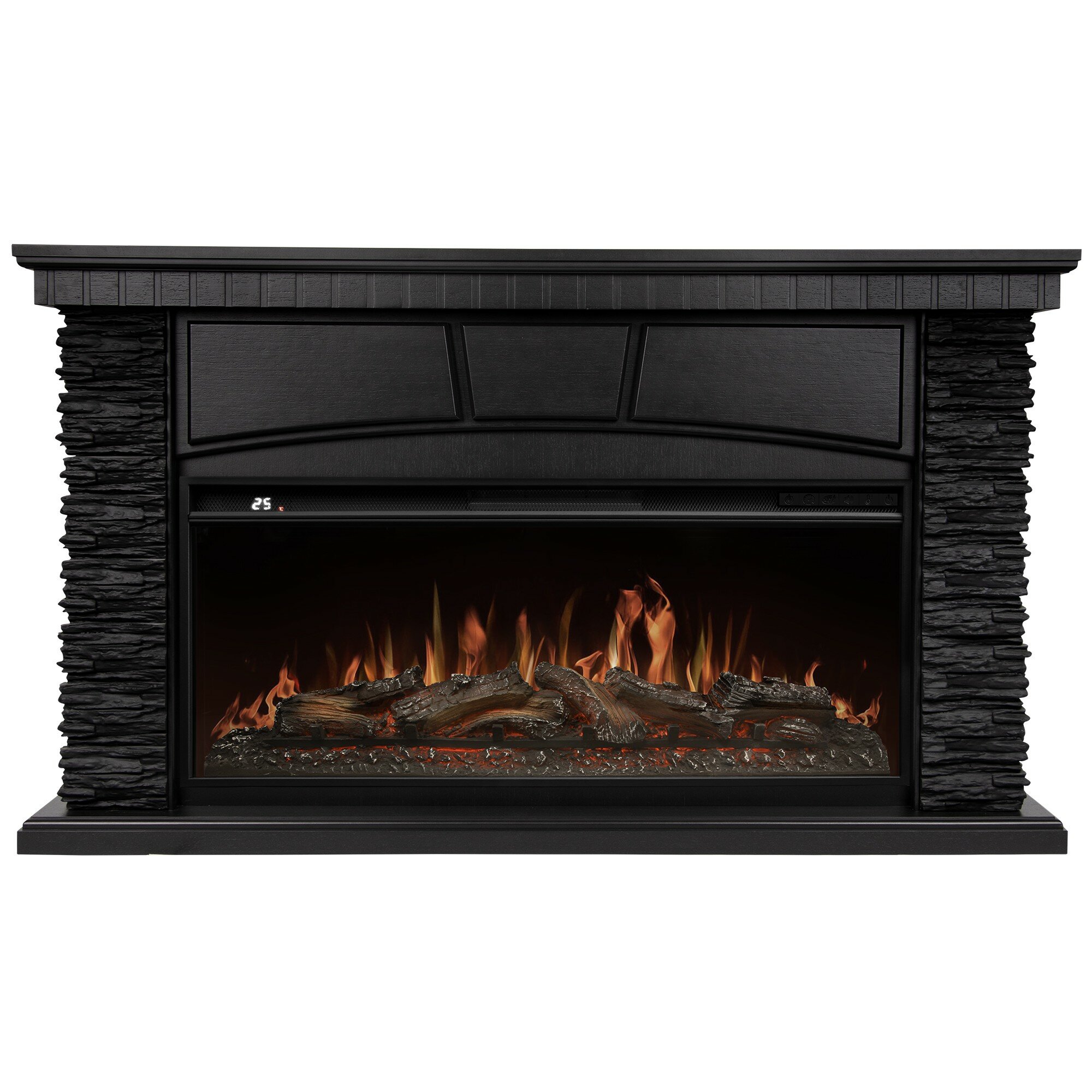 Каминокомплект: Очаг Royal Thermo Aurora RTFP/P-AR40LS портал Porto 42/40/36 камень чер. шп. венге