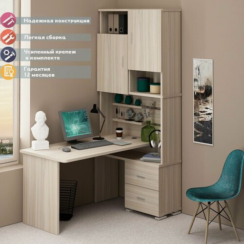 Изображение товара Стол компьютерный Мэрдэс СР-720/160 к-прав, угловой, ЛДСП, 96х160х216 см