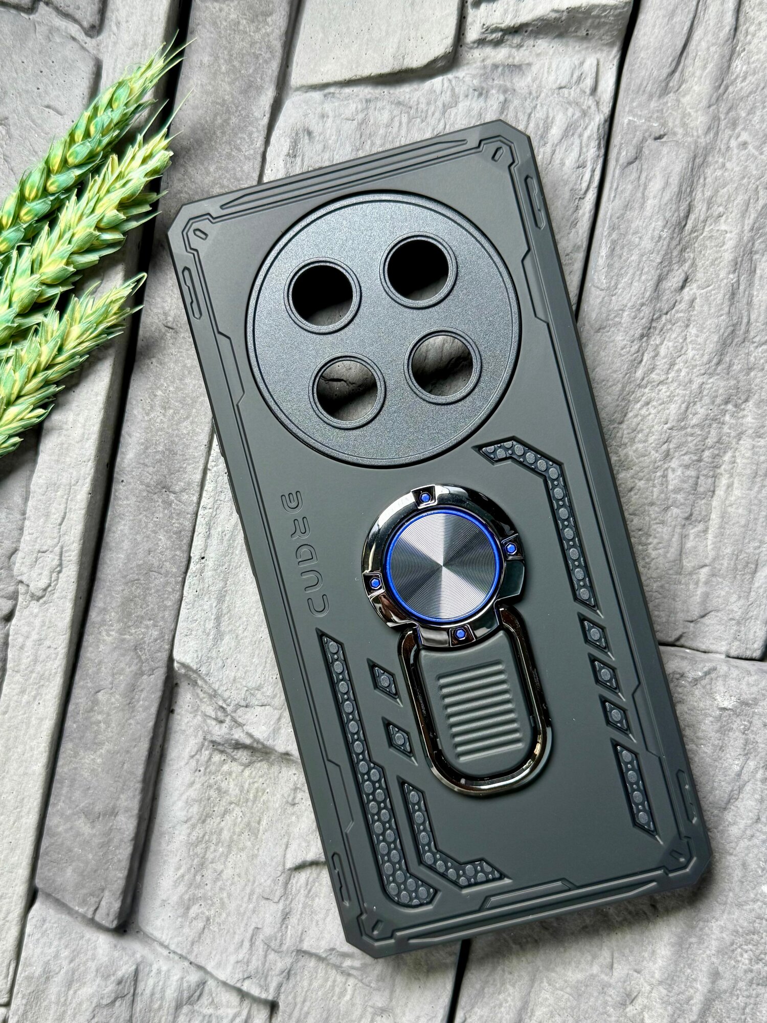 Чехол противоударный для Honor X9c ( Хонор Икс9с / Х9с ) с функцией подставки , с кольцом-держателем, ударопрочный, усиленный, черный