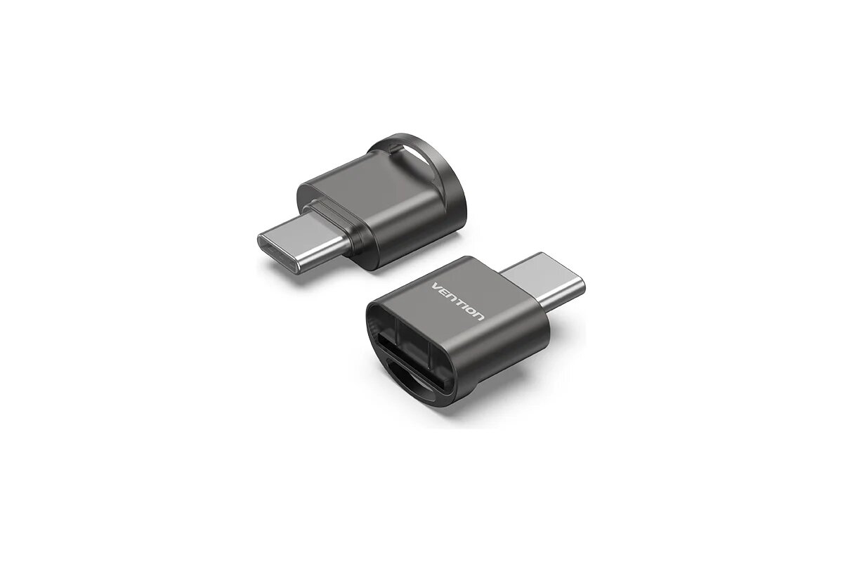 Картридер Vention OTG USB 2.0 CM / MicroSD - Серый