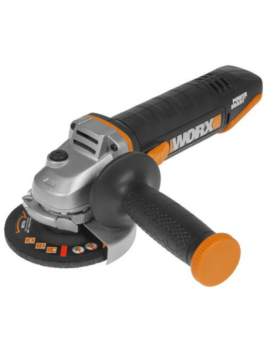 Углошлифовальная машина (УШМ) Worx WX800.9 PowerShare 20V  Без ЗУ Без АКБ