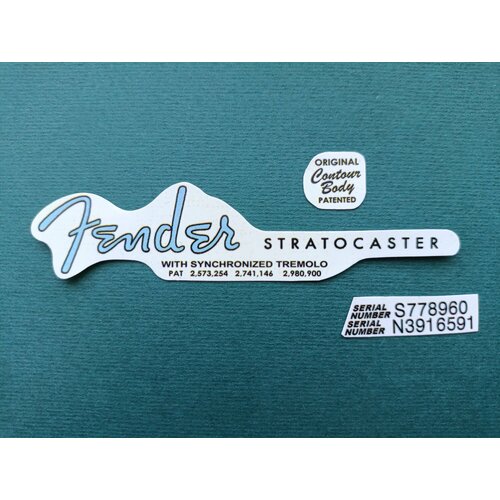 Деколь водный перевод на голову грифа электрогитары Fender Stratocaster 450₽