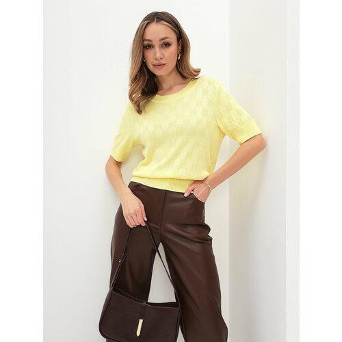 фото Джемпер key fashion, размер 46, , желтый
