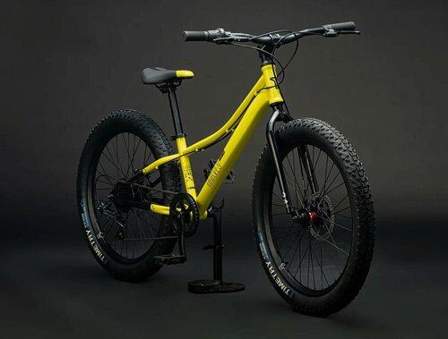 Изображение товара Подростковый велосипед полуфэтбайк BREND TIMETRY ORIGINAL TT274, диаметр колёс 24, 7 скоростей, желтый, рама сталь