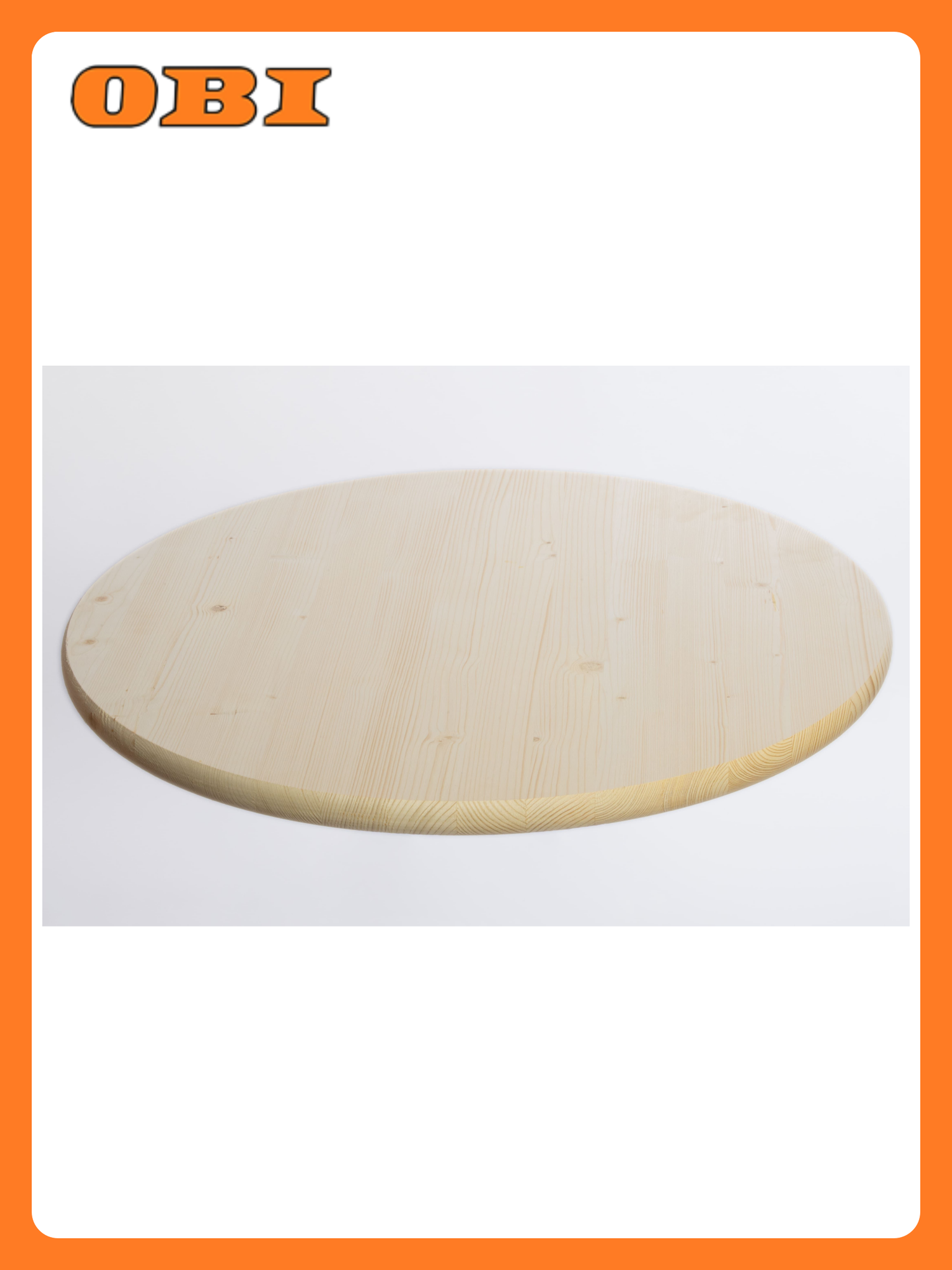 Столешница SidWood "Стандарт", круглая, хвоя, АВ, шлифованная, 380x28 мм