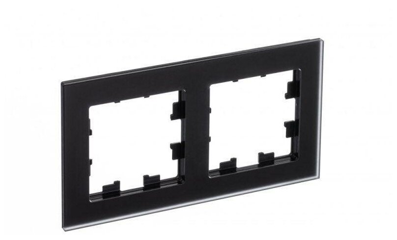 Рамка 2-м AtlasDesign Nature матов. стекло черн. SE ATN331002