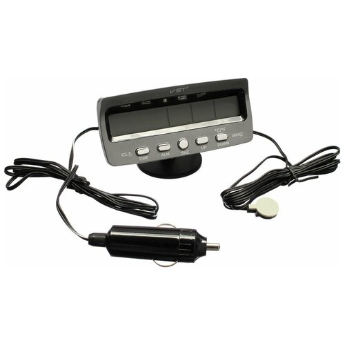 Термометр с часами VST-7045V 1 дисплей авто прикуриватель 100100₽