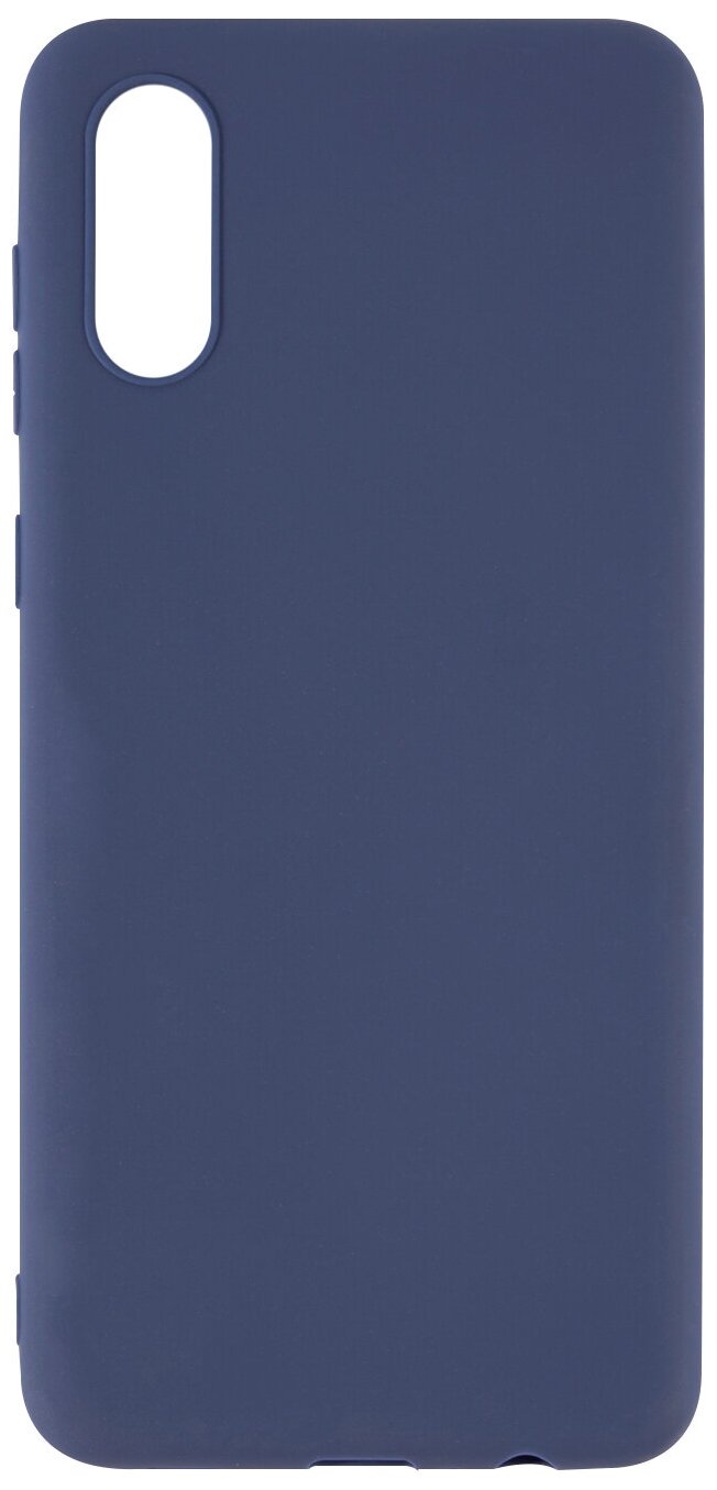 Чехол для Samsung Galaxy A02 / Самсунг Галакси A02, с покрытием софт тач, силиконовая накладка синий