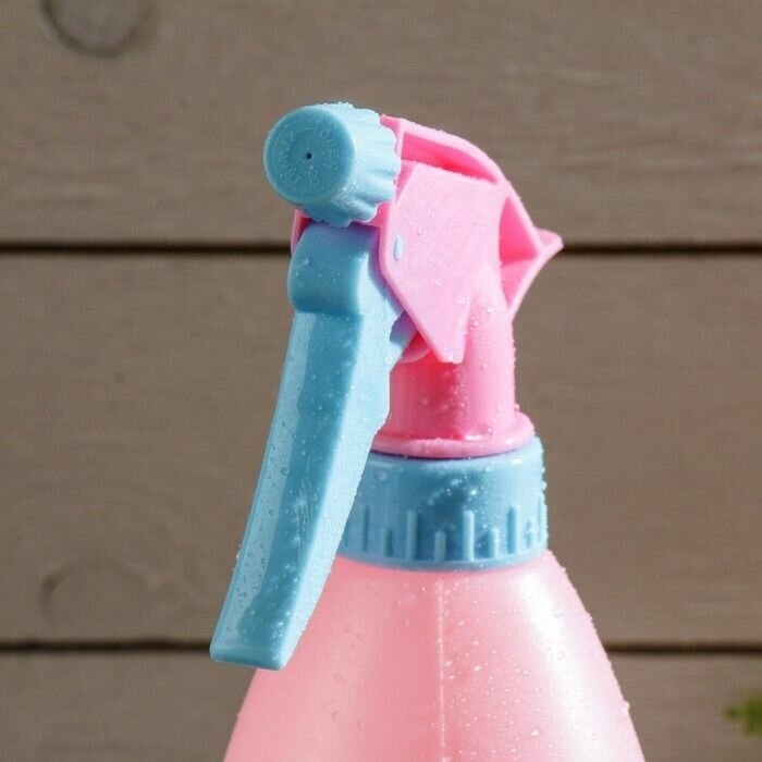 Пульверизатор для воды 500 мл (распылитель с бутылкой), цвет розовый - фотография № 3