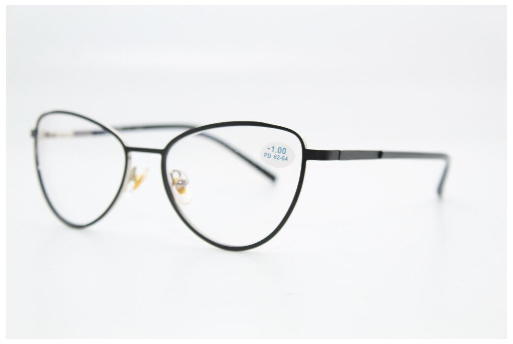 Готовые очки для зрения с покрытием "антиблик" (черные) флекс дужки