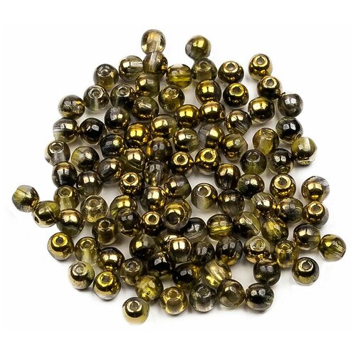 Стеклянные чешские бусины, круглые, Round Beads, 3 мм, цвет Crystal Sunny Magic Night, 100 шт.