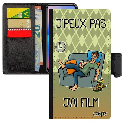 фото Красивый чехол книжка на смартфон // iphone x // "не могу - у меня фильм!" прикольный повод, utaupia, зеленый