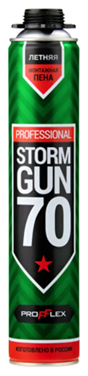 PROFFLEX Пена пистолетная монтажная Storm Gun 70л, 850 мл - фотография № 2