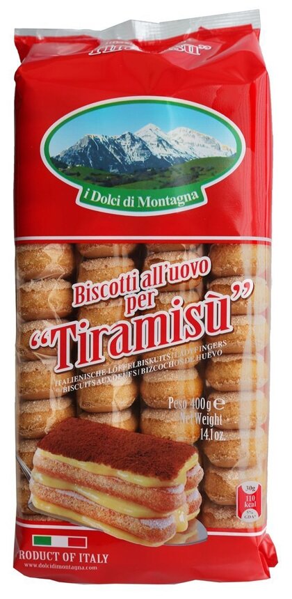 Печенье Савоярди сахарное для тирамису ТМ "I dolci di montagna" 400 г.