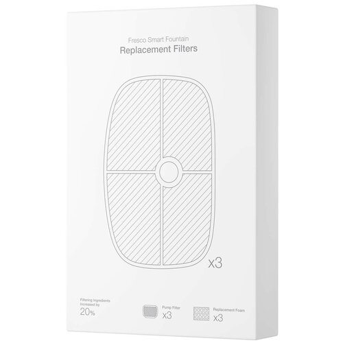 Комплект 3-х сменных фильтров д/поилки Petoneer Fresco (FS010)