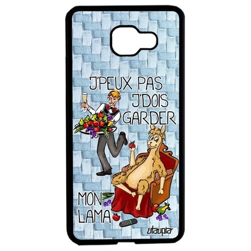 фото Необычный чехол на смартфон // galaxy a5 2016 // "не могу - у меня лама!" карикатура рисунок, utaupia, голубой