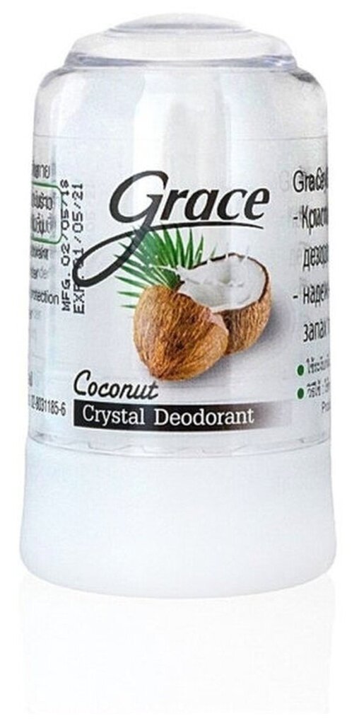 Дезодорант кристаллический натуральный Кокос Грейс | Grace Crystal Deodorant Coconut, 50гр.