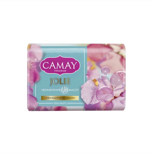 Camay Jolie крем - мыло увлажнение 4 масел Акватика -6штук по 85г.