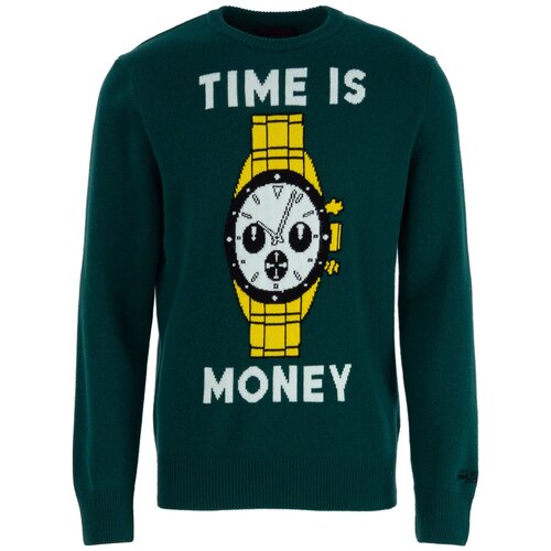 джемпер MC2 Saint Barth HERON.TIME MONEY 51 тем.зеленый+принт 2xl