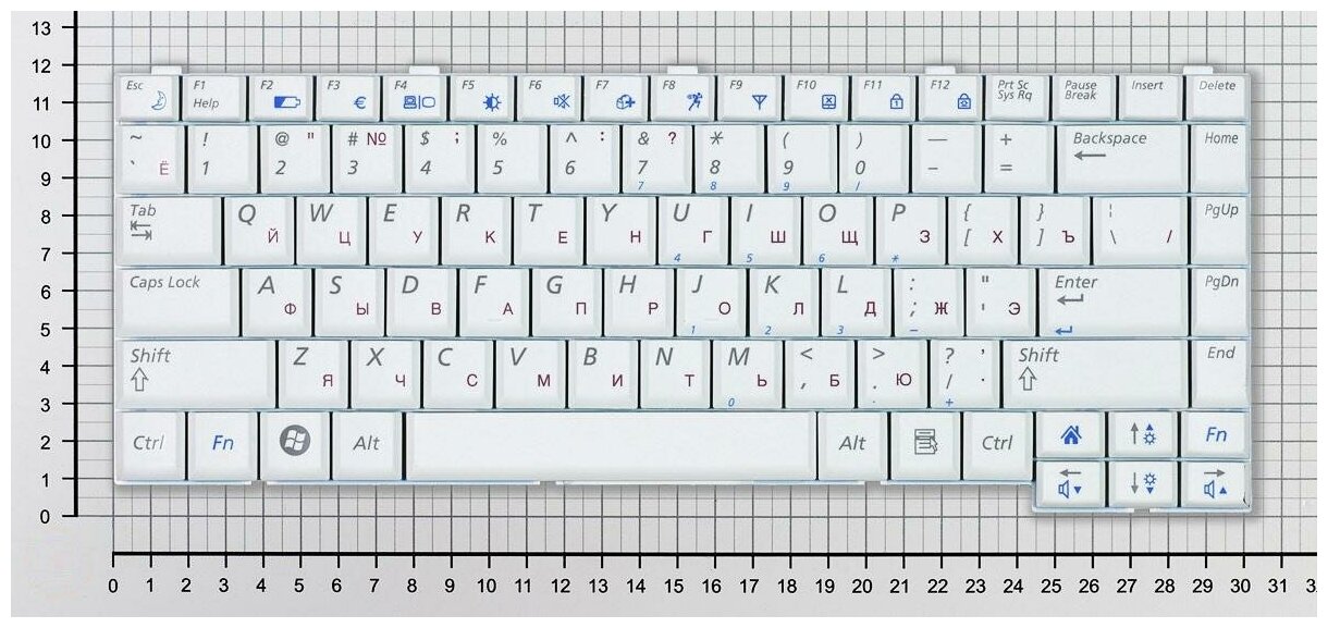 Клавиатура для ноутбука Samsumg BA59-02254L белая