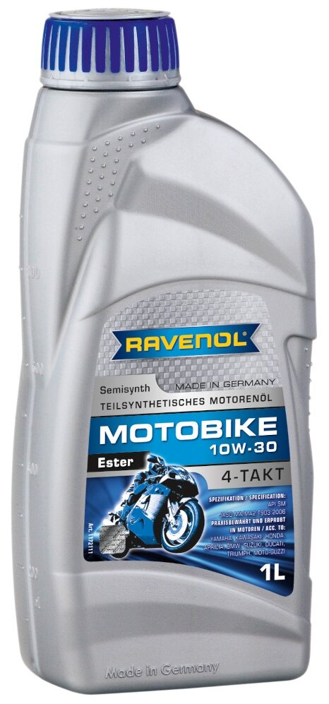 RAVENOL 4014835731011 SAE 10W-30 1L MOTOBIKE 4-T ESTER NEW моторное масло