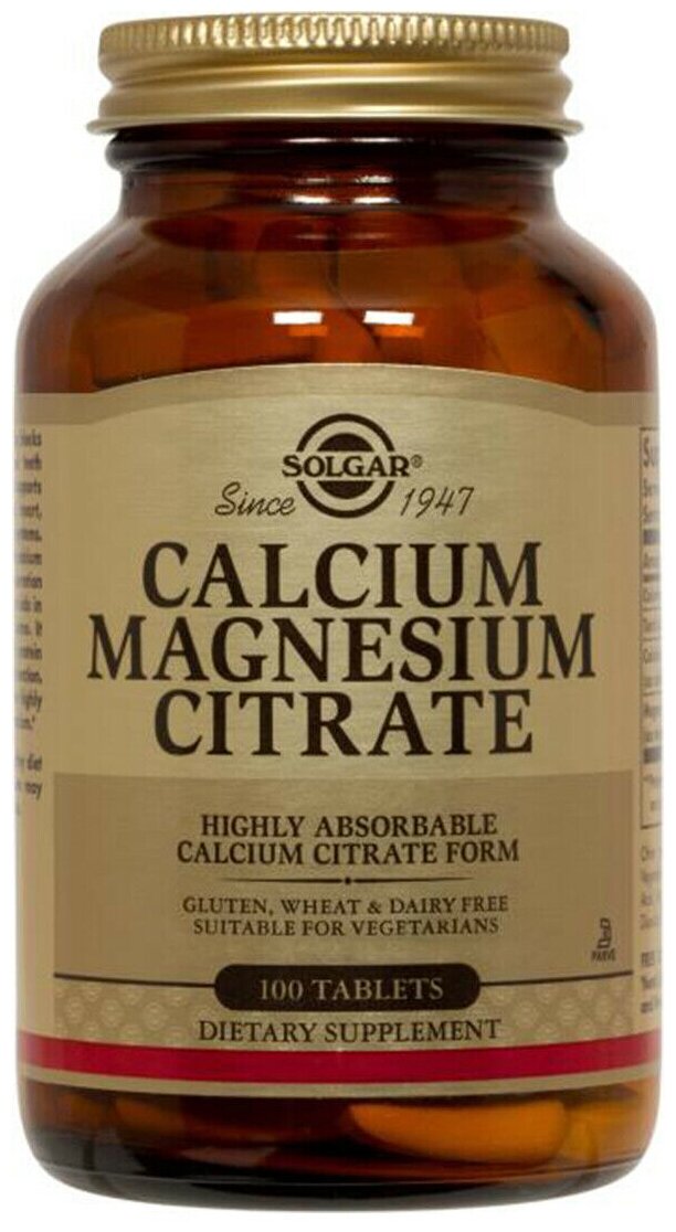 SOLGAR Calcium Magnesium Citrate 200/100 mg (100 )