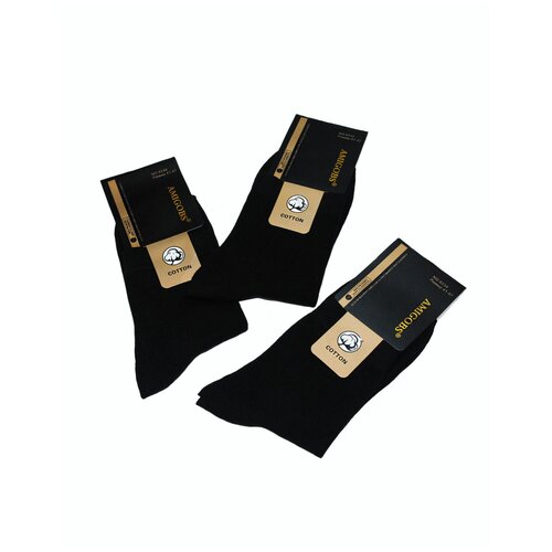 Носки Amigobs, 3 пары, размер 41-47, черный