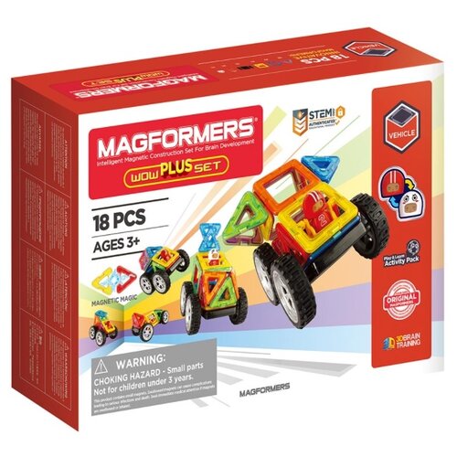 Конструктор MAGFORMERS 707020 Wow Plus Set, 18 дет.